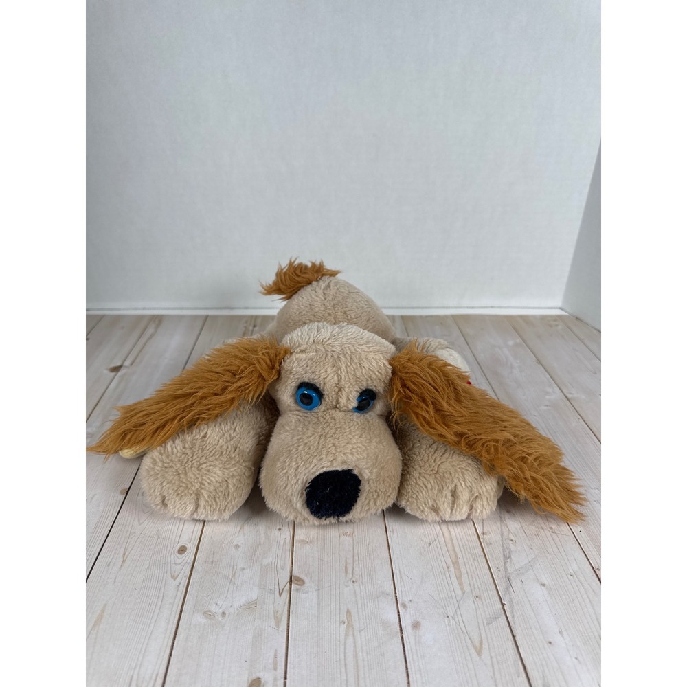 Vintage Antics Daphne Dog Plush 1982 Heart Paws Tan Brown Floppy Ears 10"‎